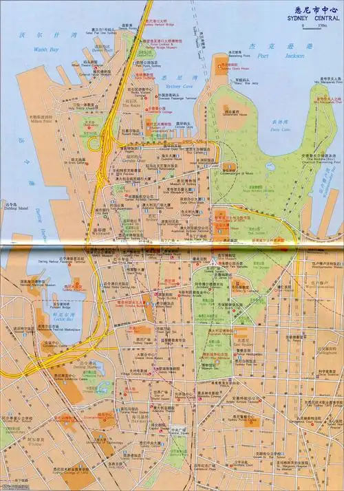 新南威尔士州悉尼市中心地图