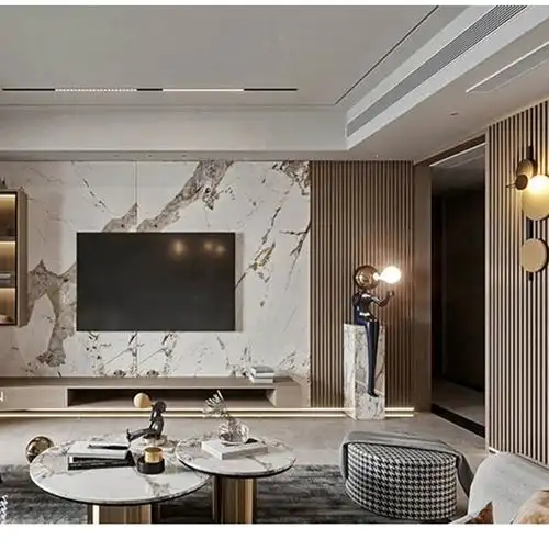 格栅长城板客厅电视背景墙木饰面护墙板现代定制凹凸型快装板 新皓月