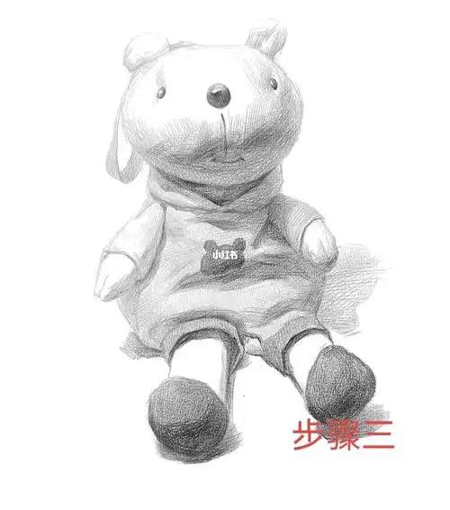 毛绒玩具素描塑造解析