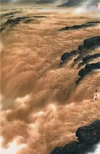 那波浪滔天,一泻千里的气势,那雷霆万钧,所向披靡的气魄,仿佛中华民族