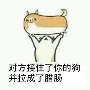 对方接住了你的狗,并拉成了腊肠