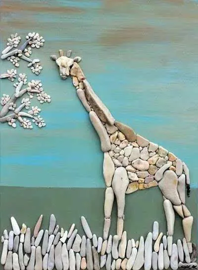 幼儿手工作品 石头作画全图指南!