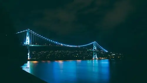 夜,桥,河,照明 1080x1920 iphone 8/7/6/6s plus 壁纸,图片,背景,照片