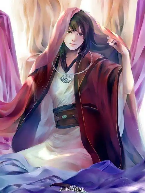 【古图专帖】——『美男系列』——红衣男子_古风图片吧_百度贴吧