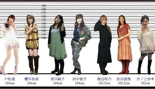 高矮胖瘦各有所爱-日本女声优身高一览