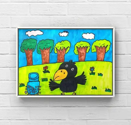 今日课程寓言故事乌鸦喝水