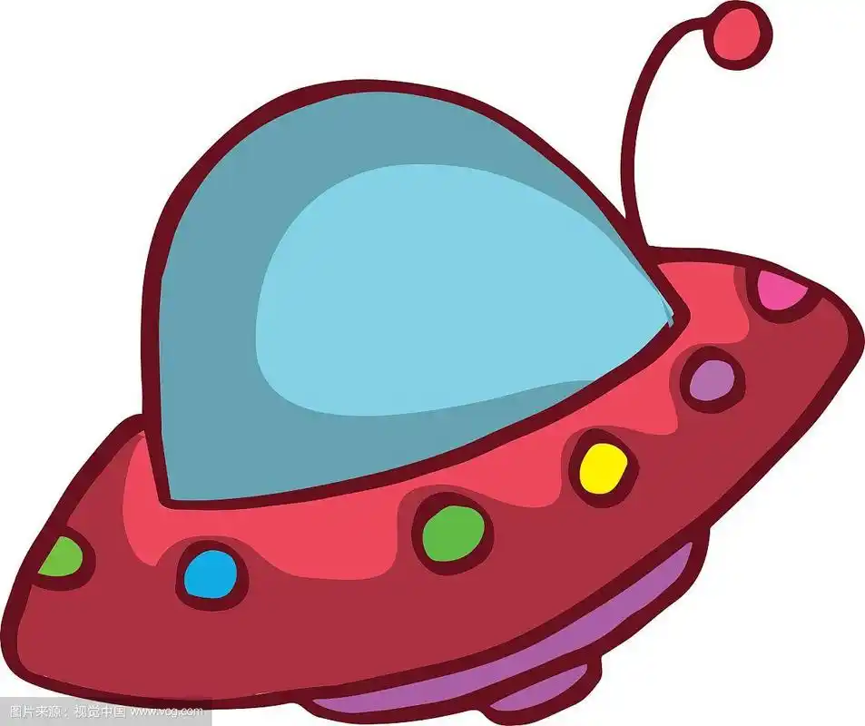 卡通飞碟有趣的儿童设计