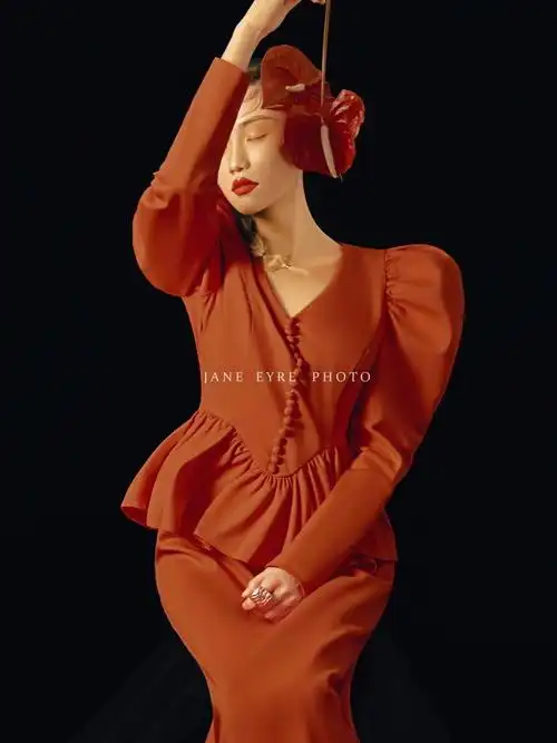 复古写真复古红