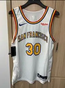 金州勇士队 库里30号球衣 au球员版定制.复古旧金山三藩市