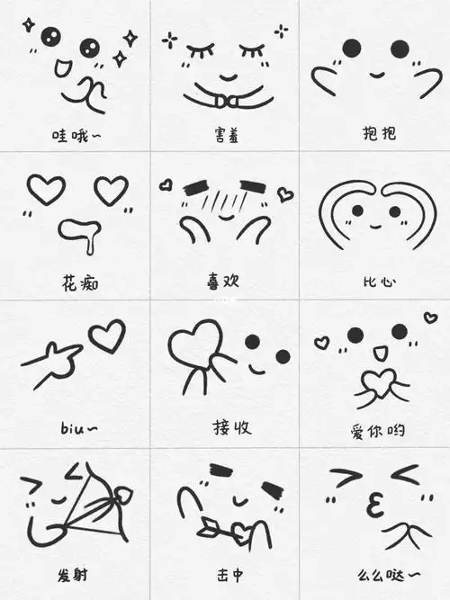 简笔画  #传纸条表情包  #可爱表情包  #画个简笔画