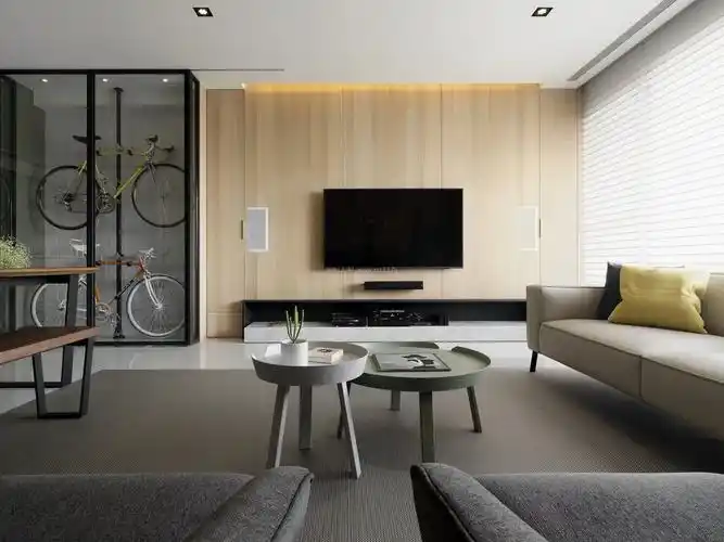 时尚现代家装木质背景墙装修效果图片