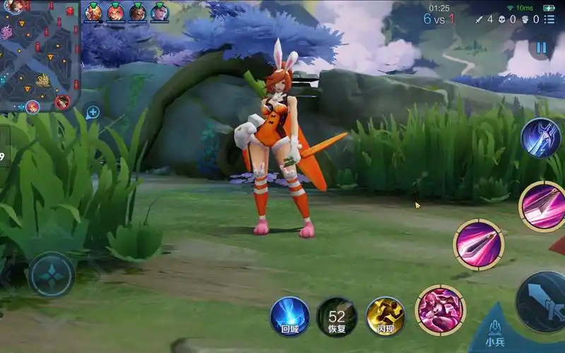 王者荣耀花木兰兔女郎皮肤3d特效展示 模型看着很不错