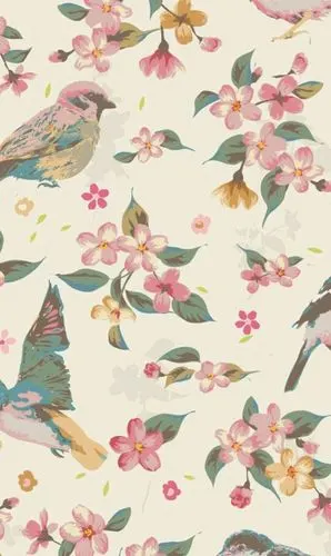 壁纸 简约 粉色 花朵 复古