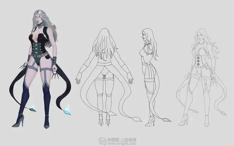 角色原画三视图的绘制训练