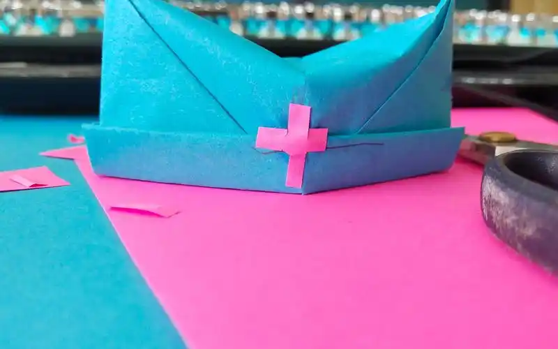 护士帽折纸教学