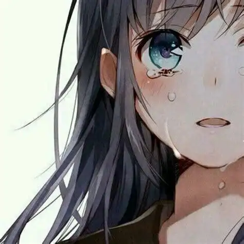 求几张动漫女生半边脸流眼泪的图片_百度知道