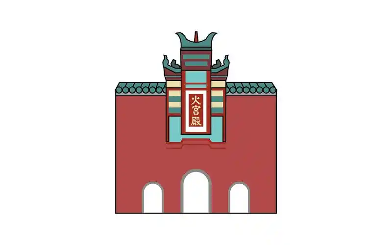 于是我也想着把长沙的一些标志性建筑画出来,比较简单的线描加填色,还