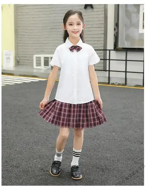 校服礼服夏装男女深圳校服短袖衬衣裙子夏季深圳小学生校服男女生班服