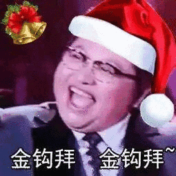 韩红圣诞帽铃铛金钩拜金钩拜gif动图_动态图_表情包下载_soogif
