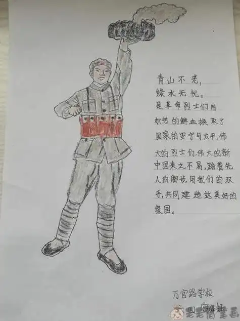 中国英雄画像儿童简笔画