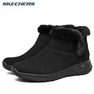 skechers斯凯奇女鞋冬季加绒保暖棉鞋冬秋冬款短靴高帮雪地靴女