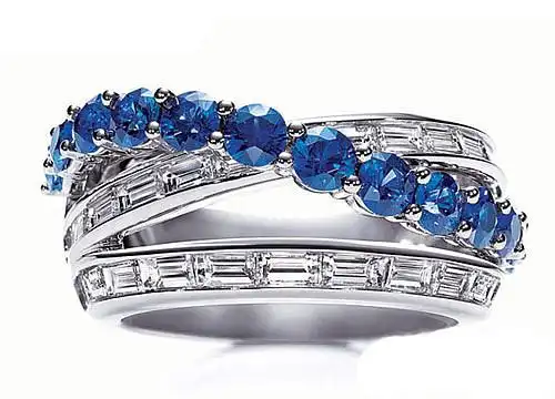 harrywinstonriver系列蓝宝石钻戒