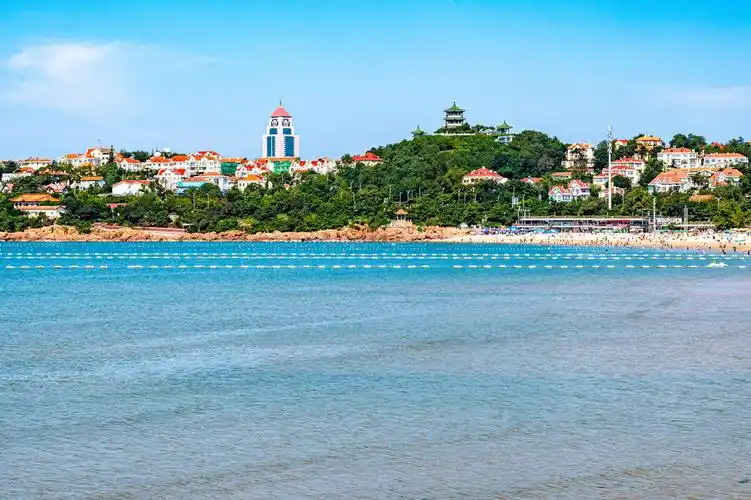 山东青岛汇泉湾八大关海滨海岸风光