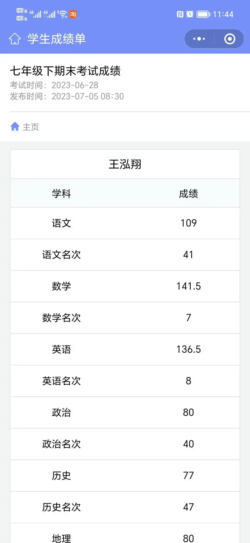 成绩出来了 我也很想给你一个拥抱说真不错,可是不能,为人父 - 抖音