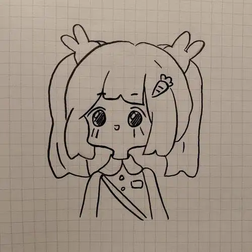 少女简笔画双马尾简笔画含教程