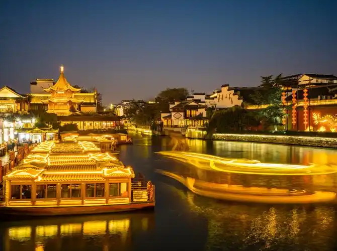 南京夫子庙秦淮河夜景风光 - 东日九小子