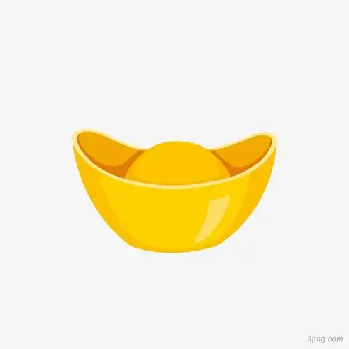 手绘金元宝png素材透明免抠图片卡通手绘