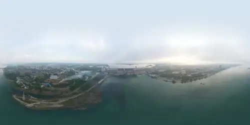 这是5月20日拍摄的湖北省丹江口市丹江口水库景色(无人机全景照片).