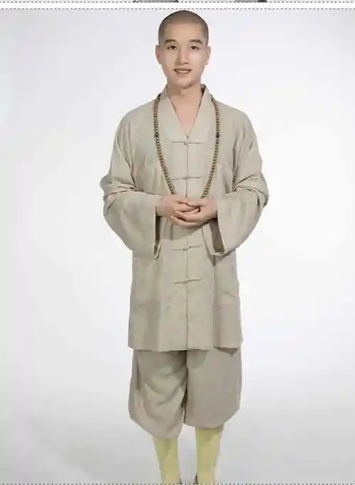 出家人衣服僧服梵林春秋棉麻短褂薄款和尚服免绑腿僧衣透气僧人僧袍僧