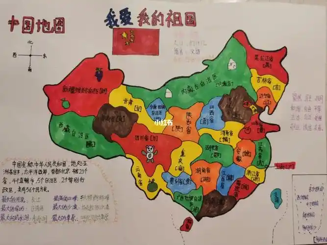 小学生手绘中国地图