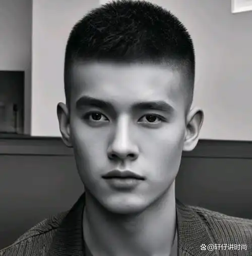 这种发型简洁,时尚,能够展现出男士的硬朗气质和精致形象.