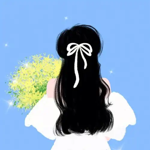 情侣头像捧花见面