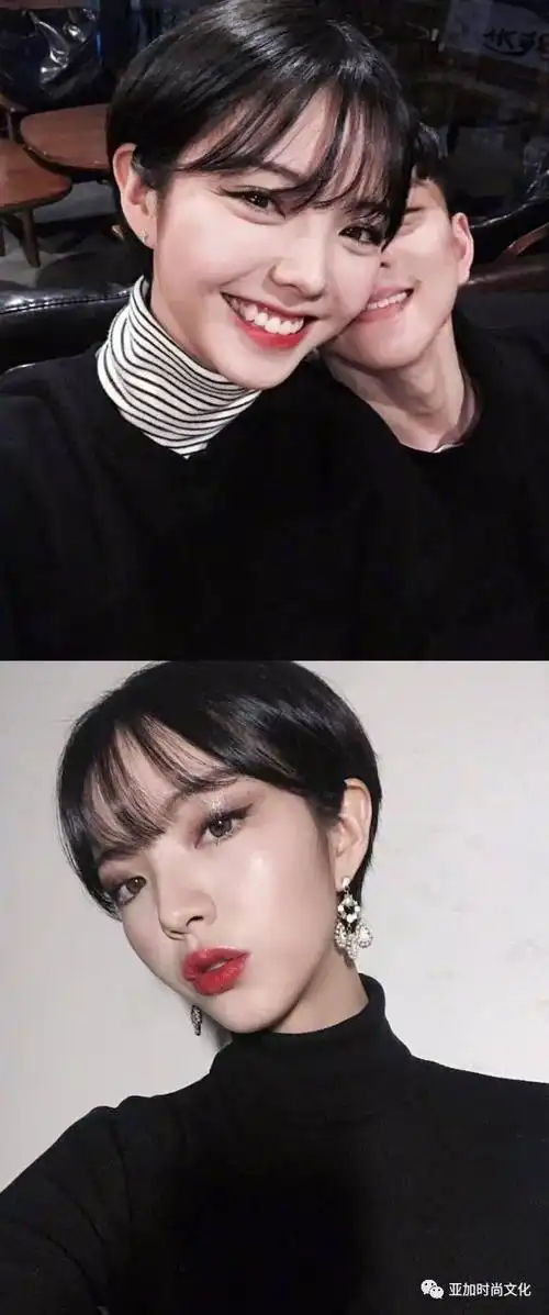 超短发,黑色也时尚