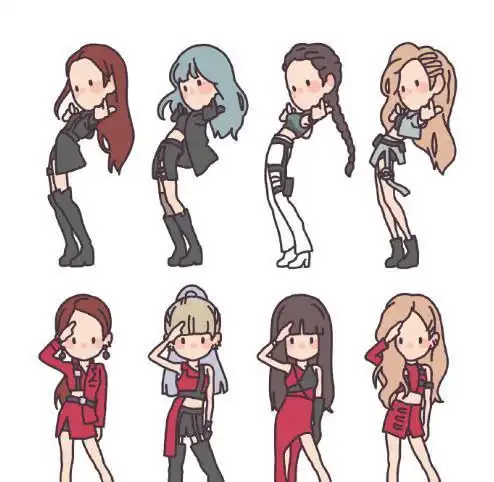 blackpink简笔画q版