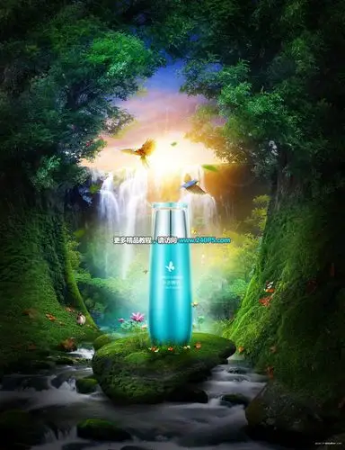 photoshop合成大气的化妆品宣传海报,ps教程,思缘教程网