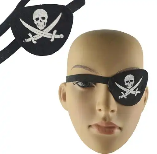 万圣节道具 配饰 化妆舞会加勒比海盗配饰 海盗眼罩 独眼龙眼罩