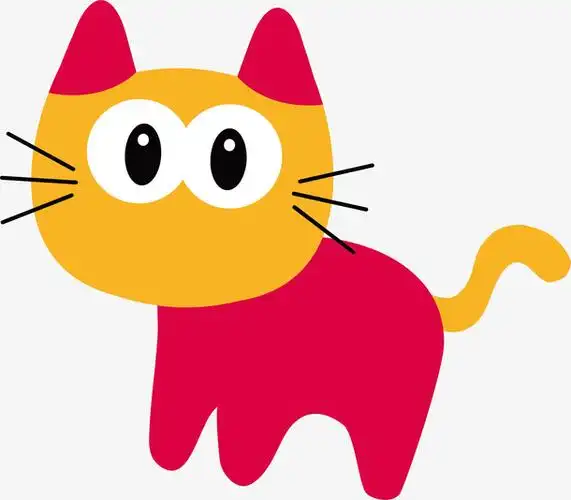 卡通花猫矢量图