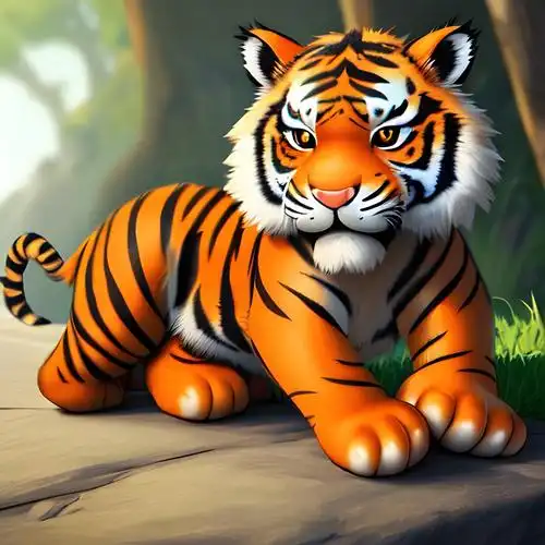 头像可爱萌卡通小老虎图片