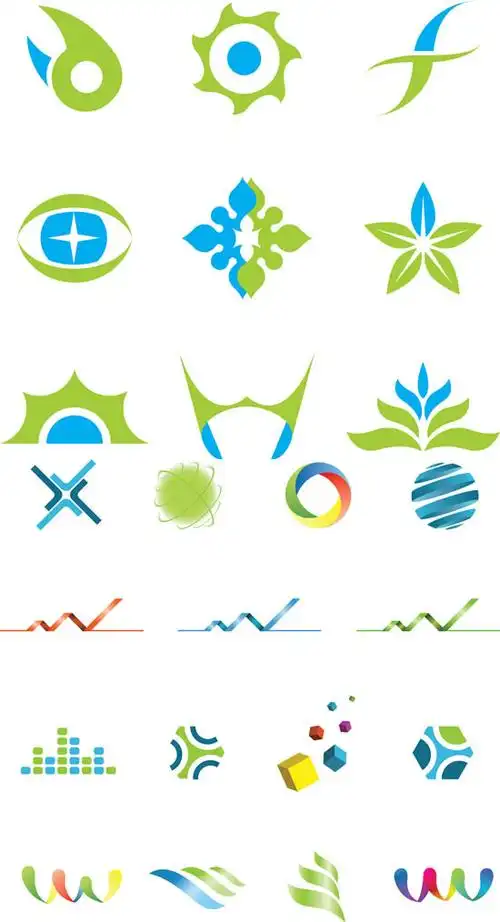 矢量各式图标所需点数:0点创意图案标志矢量图,创意图案,logo标志