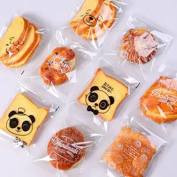 面包袋子透明自封自粘袋表情包装袋烘焙面包袋小饼干包装袋100枚