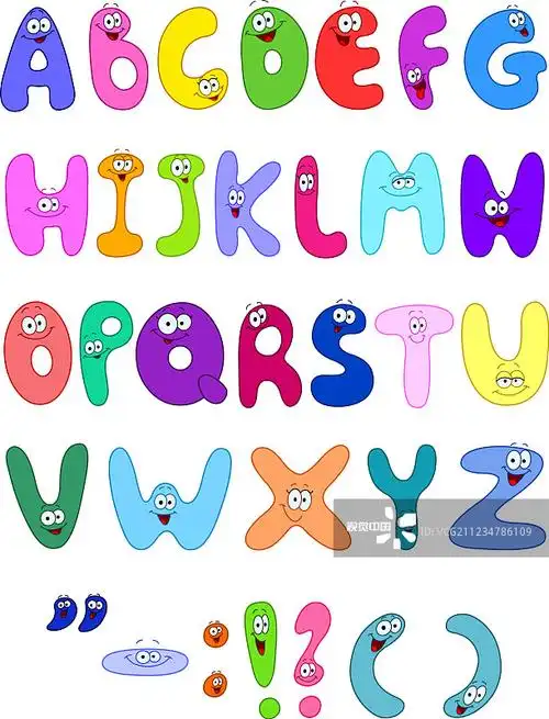 卡通字母