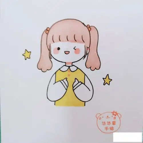 可爱小女生女生简笔画大全