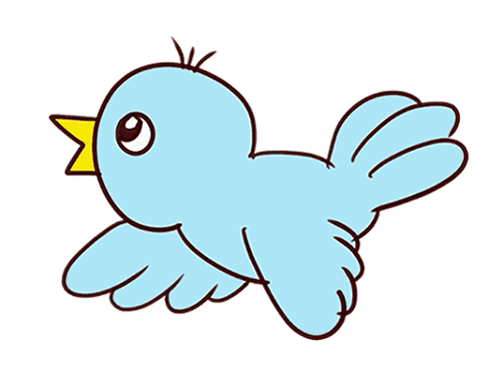 一只胖胖的小鸟简笔画