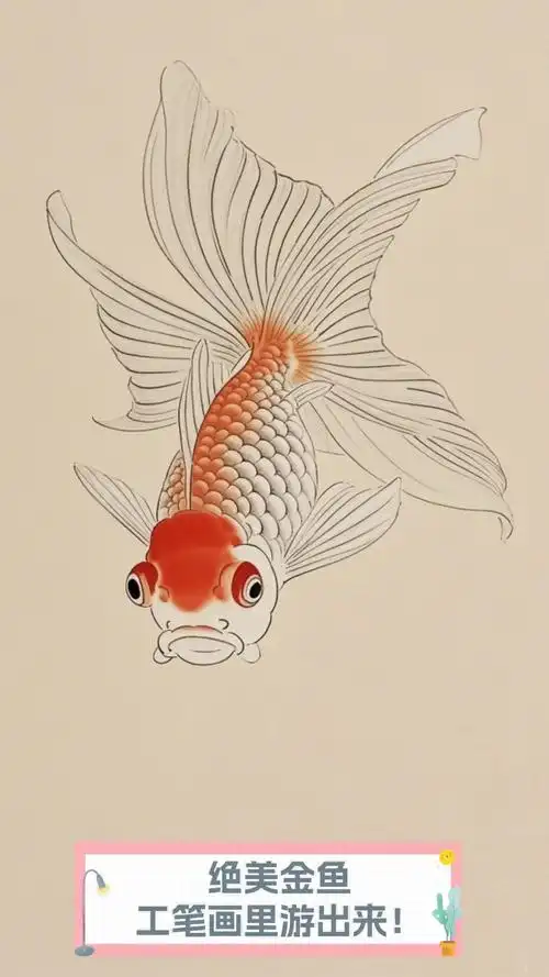 绝美金鱼,工笔画里游出来!