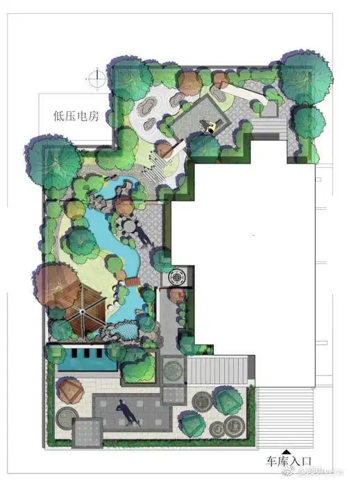 花园设计中式韵味的私家庭院三开三合曲径通幽归园设计出品