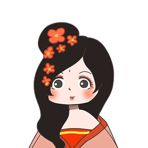 卡通人物形象q版动漫头像手绘元素男性和女性头像古风 女孩 中国风 愁